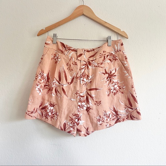 🌟HP🌟 Joie Floral Palm Print Farron Linen Shorts - Picture 4 of 7